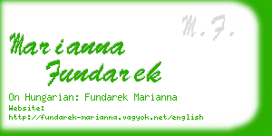 marianna fundarek business card